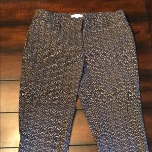 Black/White pattern ankle pants - size 6 - Dalia